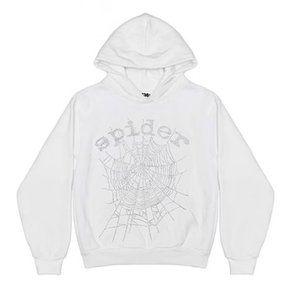 NEW Sp5der Worldwide x Young Thug OG Rhinestone Logo Hoodie White
